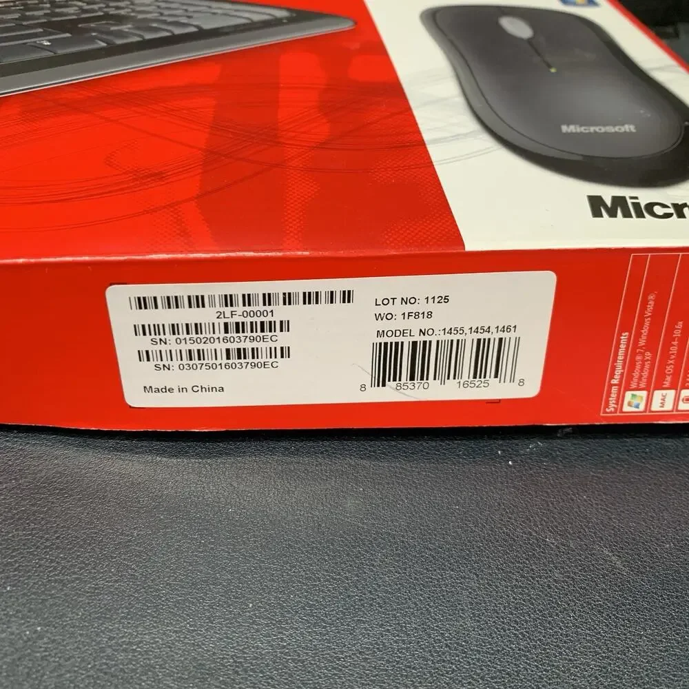 Microsoft Wireless 800 Desktop Keyboard & Mouse Bundle (USB Dongle) 2LF-00001
